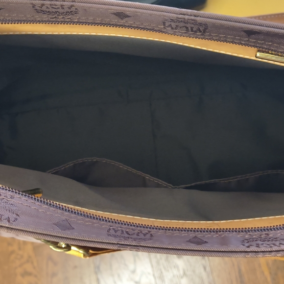 MCM Visetos Brown Coated Canvas Chain Tote Bag | Gold Hardware | Authentic - Picture 6 of 11